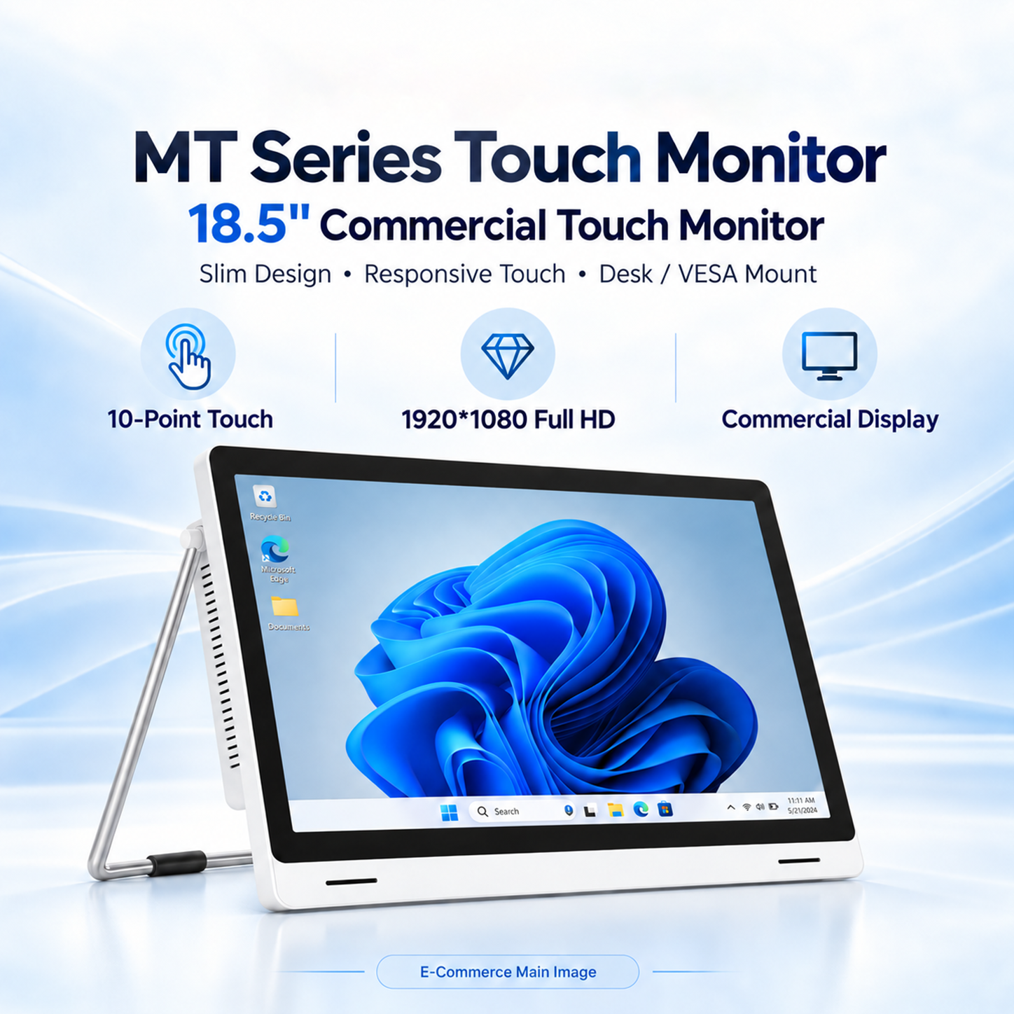 MT-1906 commercial touch monitor main image